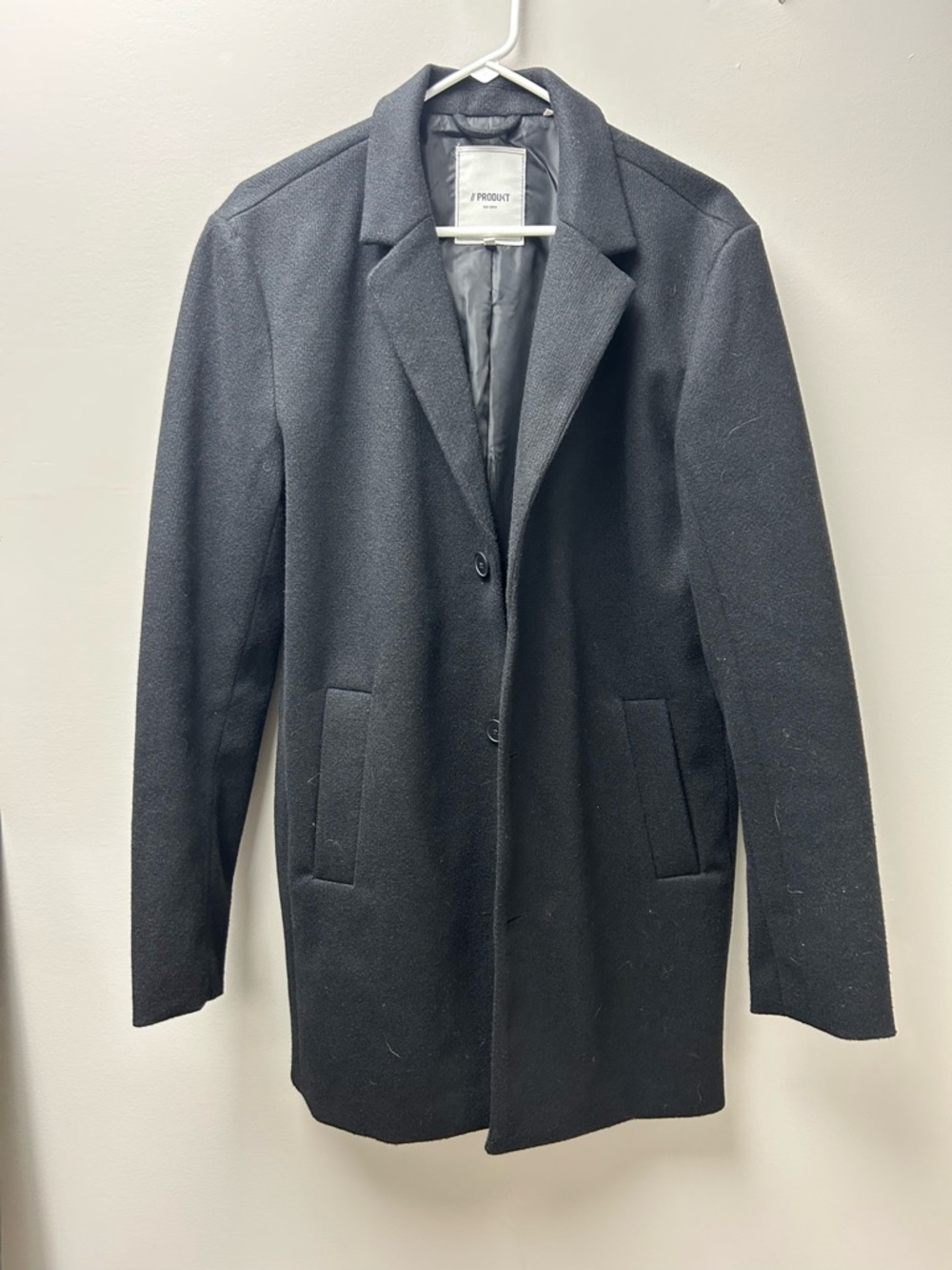 Produkt Men’s Black Button Up Dress Coat